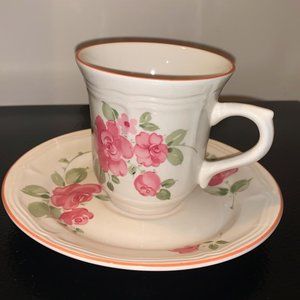 Retired Vintage Gibson Roseland Tea Cup & Saucer
